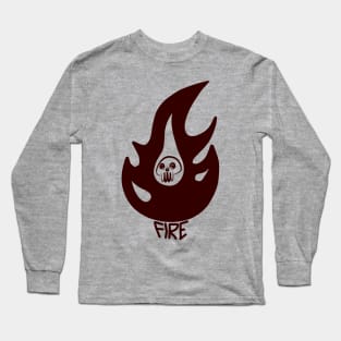 fire skull Long Sleeve T-Shirt